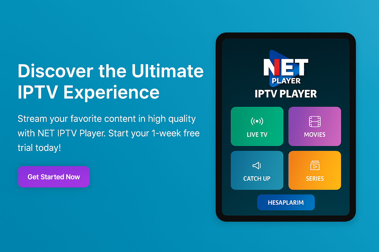 NET IPTV Giriş Ekranı